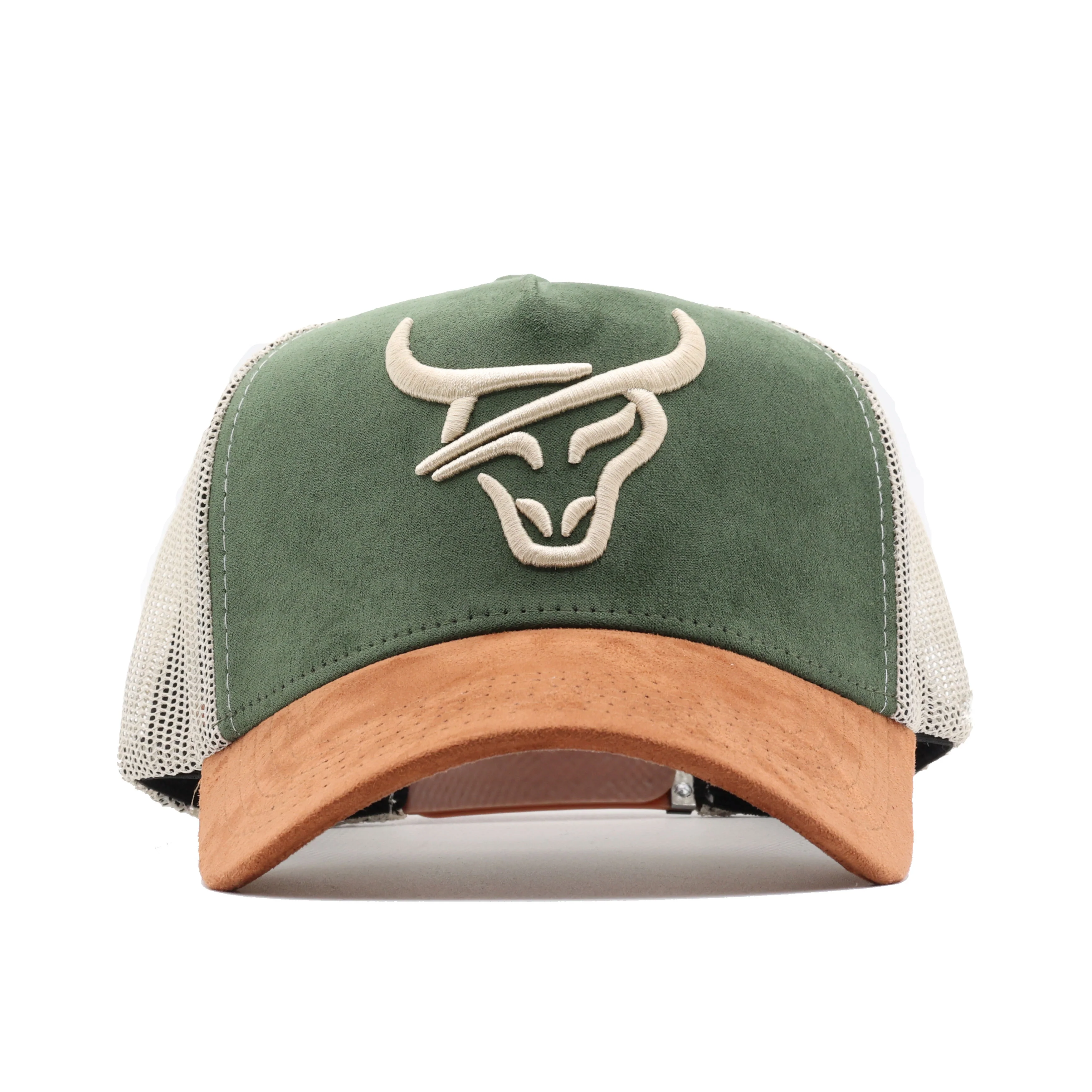 HONKER BULL HAT GREEN/CREAM - MESH - Image 3