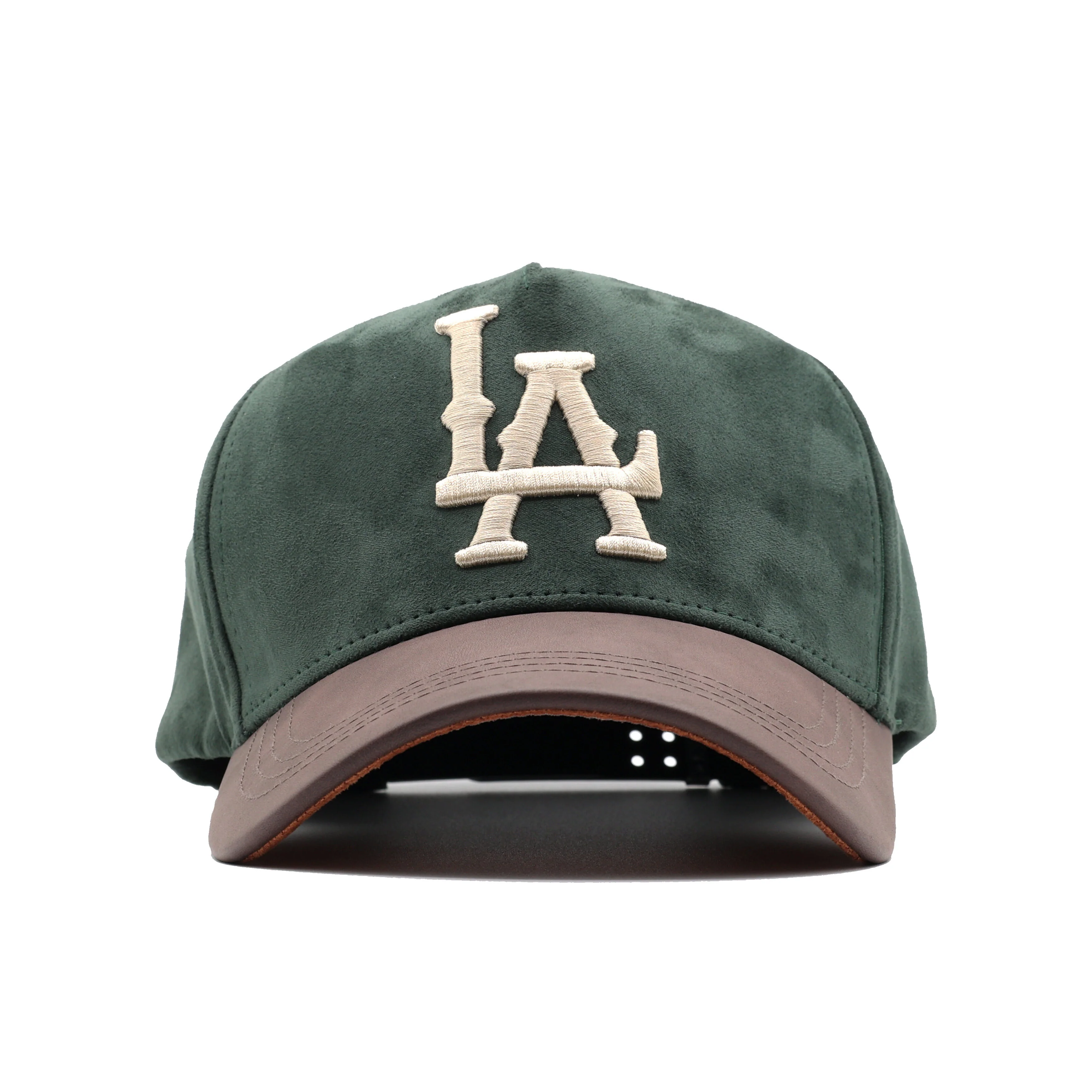 HONKER CLUB LA HAT -  GREEN/BROWN LEATHER BRIM