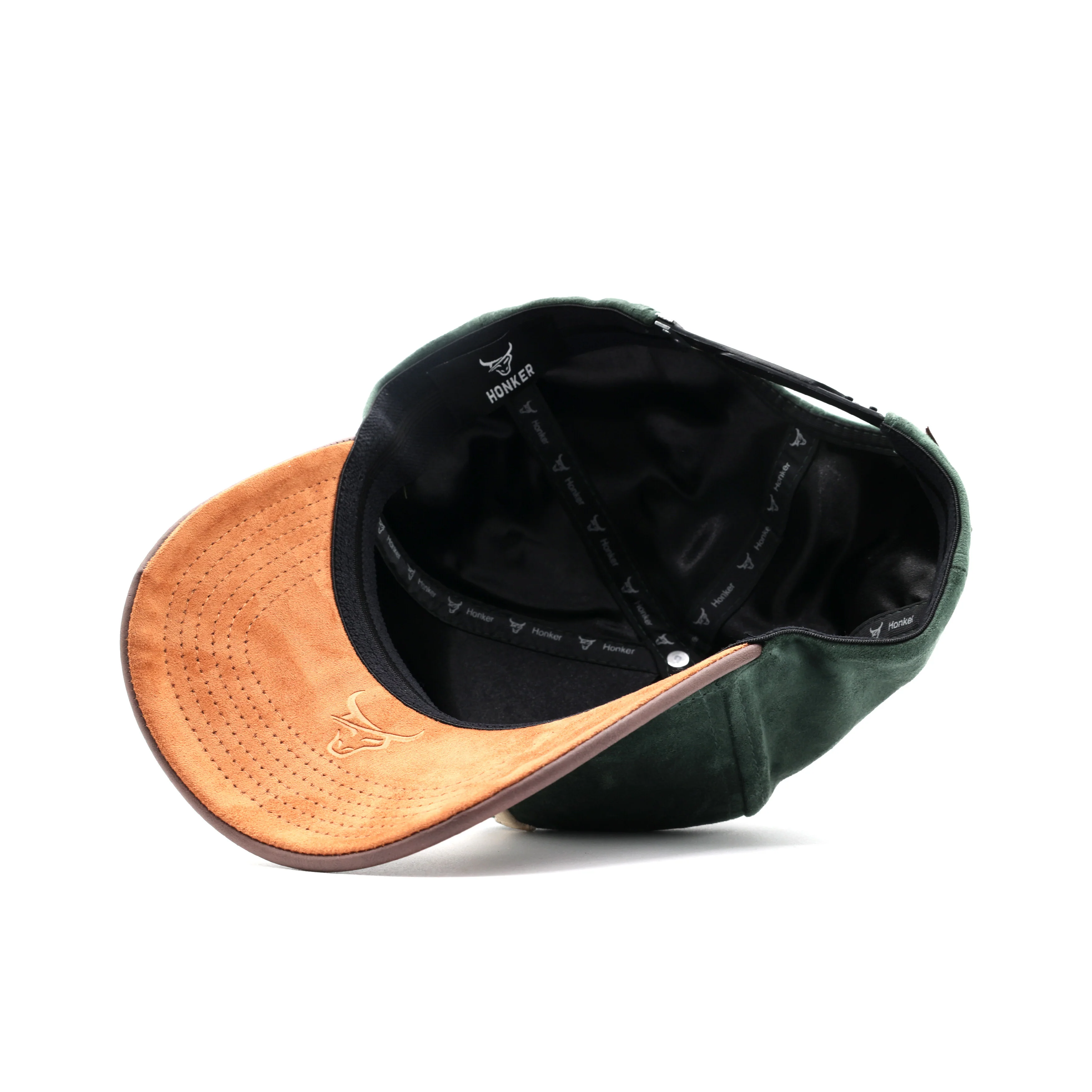 HONKER CLUB LA HAT -  GREEN/BROWN LEATHER BRIM - Image 4