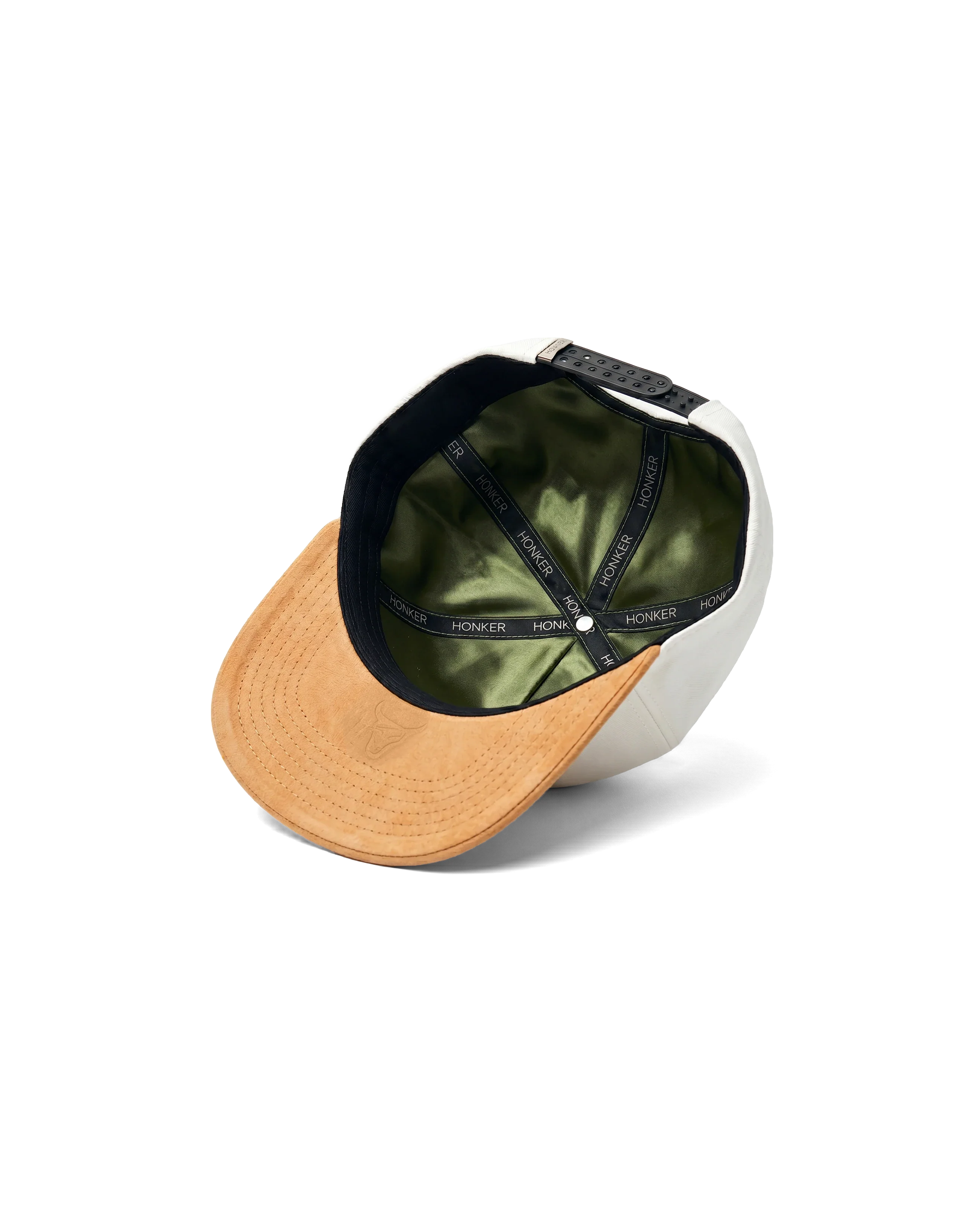 CLUB LA HAT KHAKI/GREEN LOGO - LEATHER BRIM - Image 4