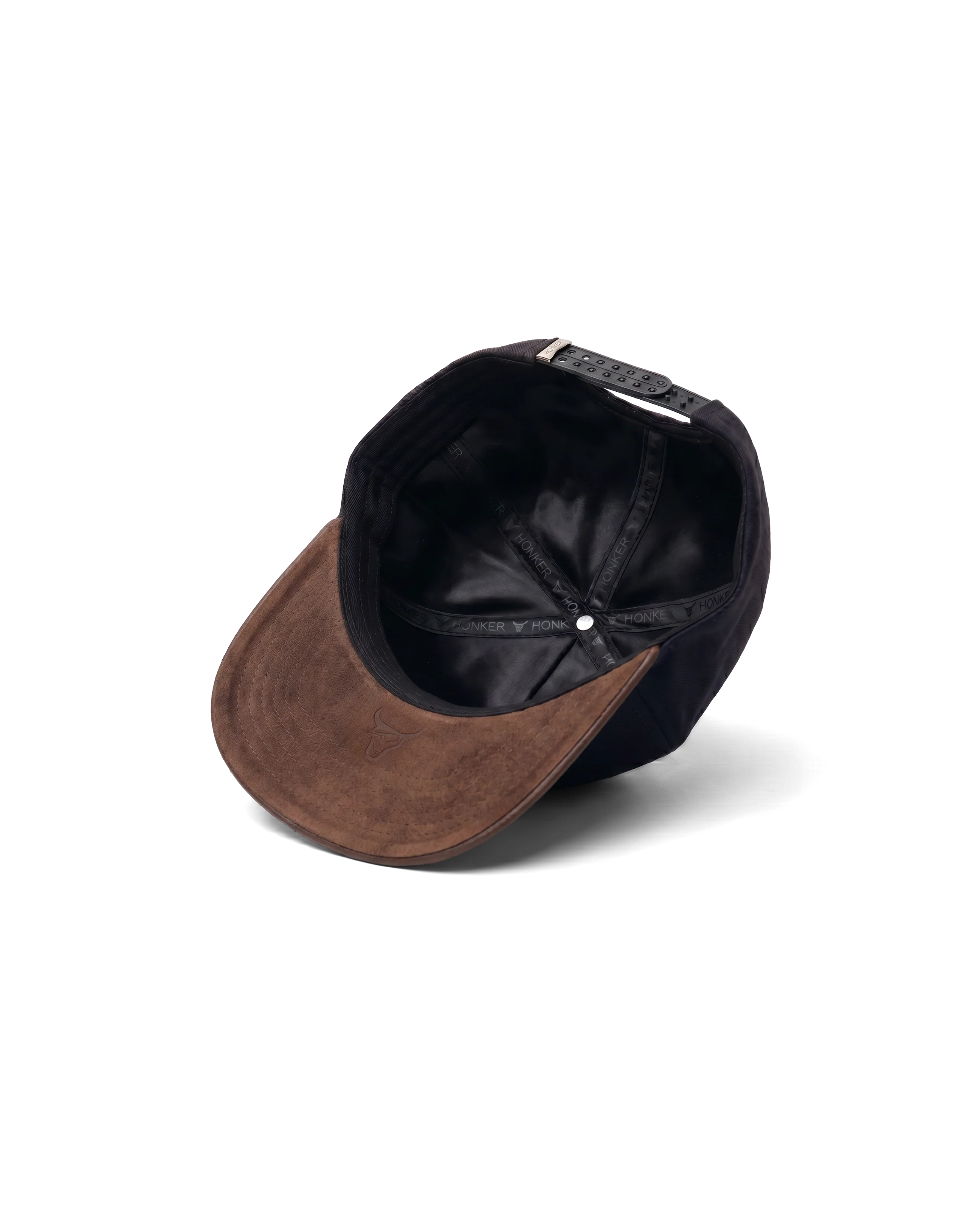 HONKER HAT- BLUE/BROWN - LEATHER BRIM - Image 4