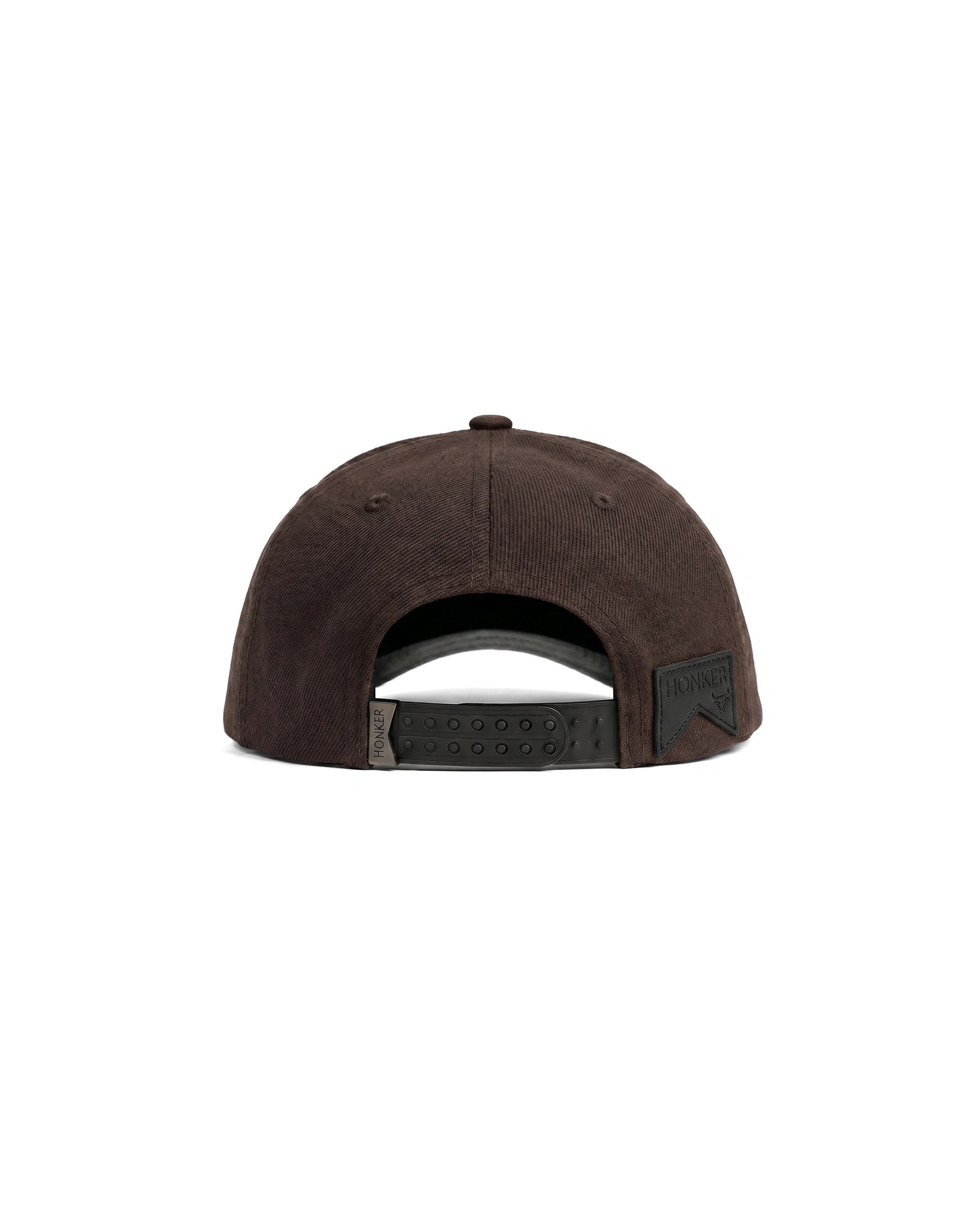 HONKER HAT- DARK BROWN/BLACK LEATHER BRIM - Image 3