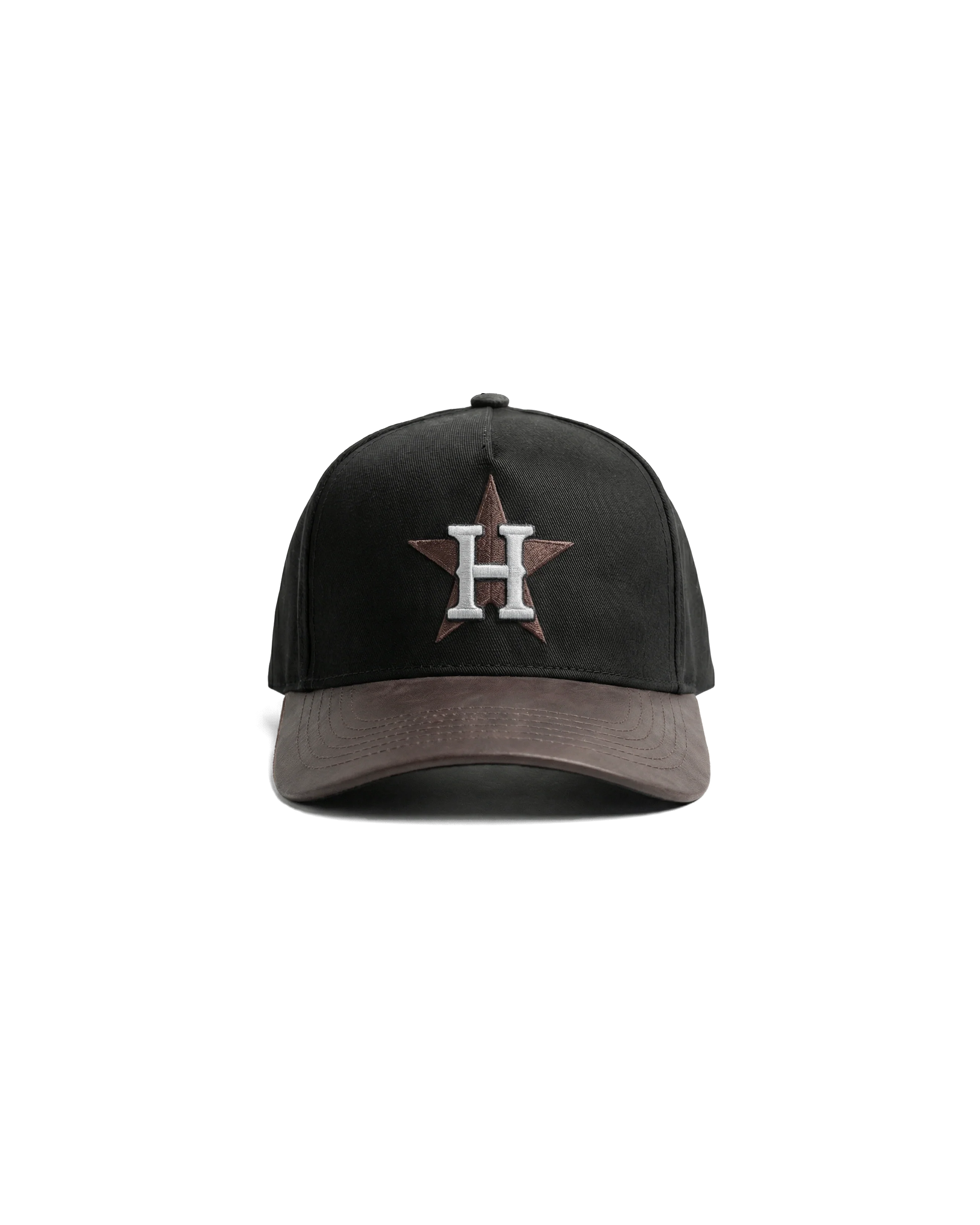 HONKER HOUSTON HAT - BLACK/BROWN LEATHER BRIM