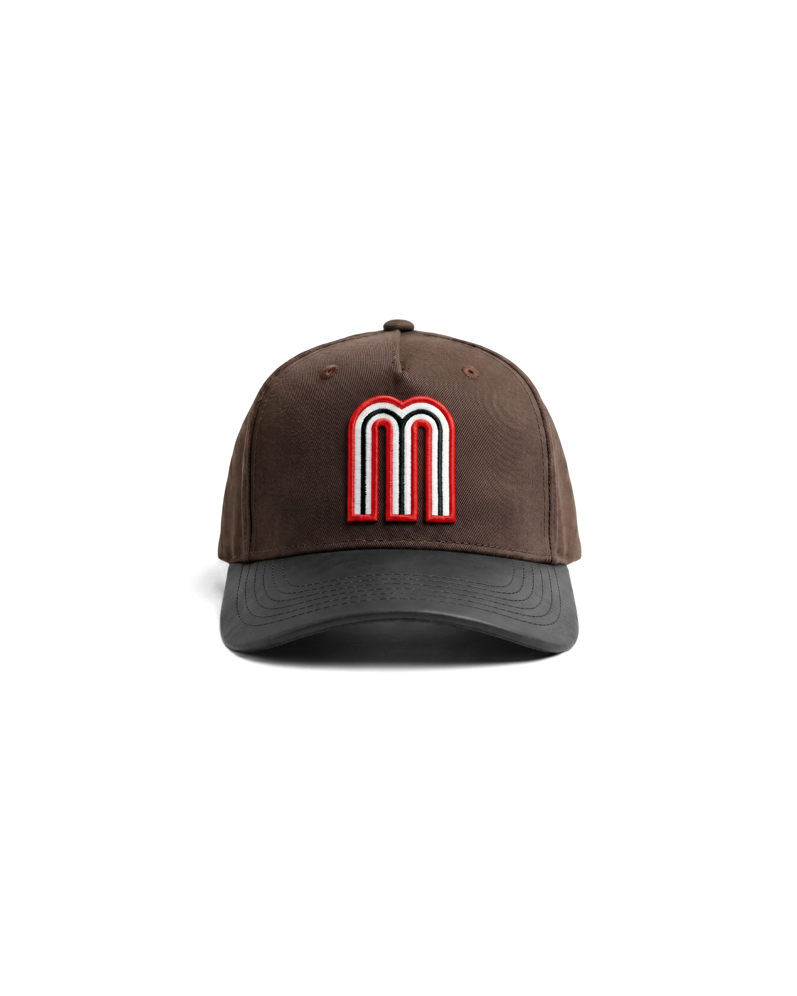 SI DIOS QUIERE HAT-BROWN/BLACK- LEATHER BRIM