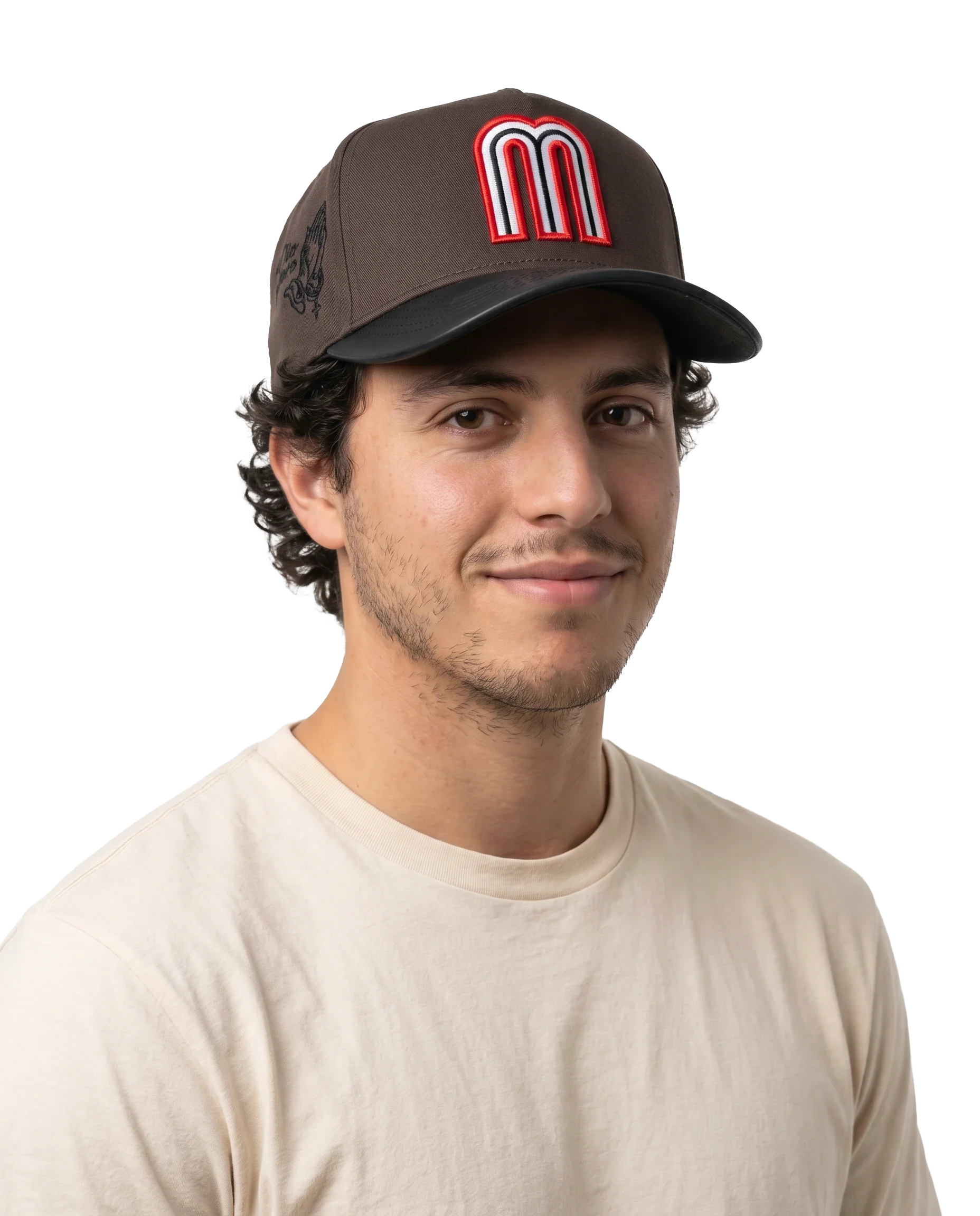 SI DIOS QUIERE HAT-BROWN/BLACK- LEATHER BRIM - Image 2